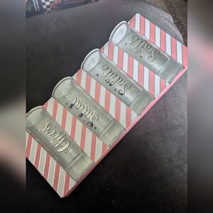 Pink Striped Glass Shot Glass Set by Unknown Brand